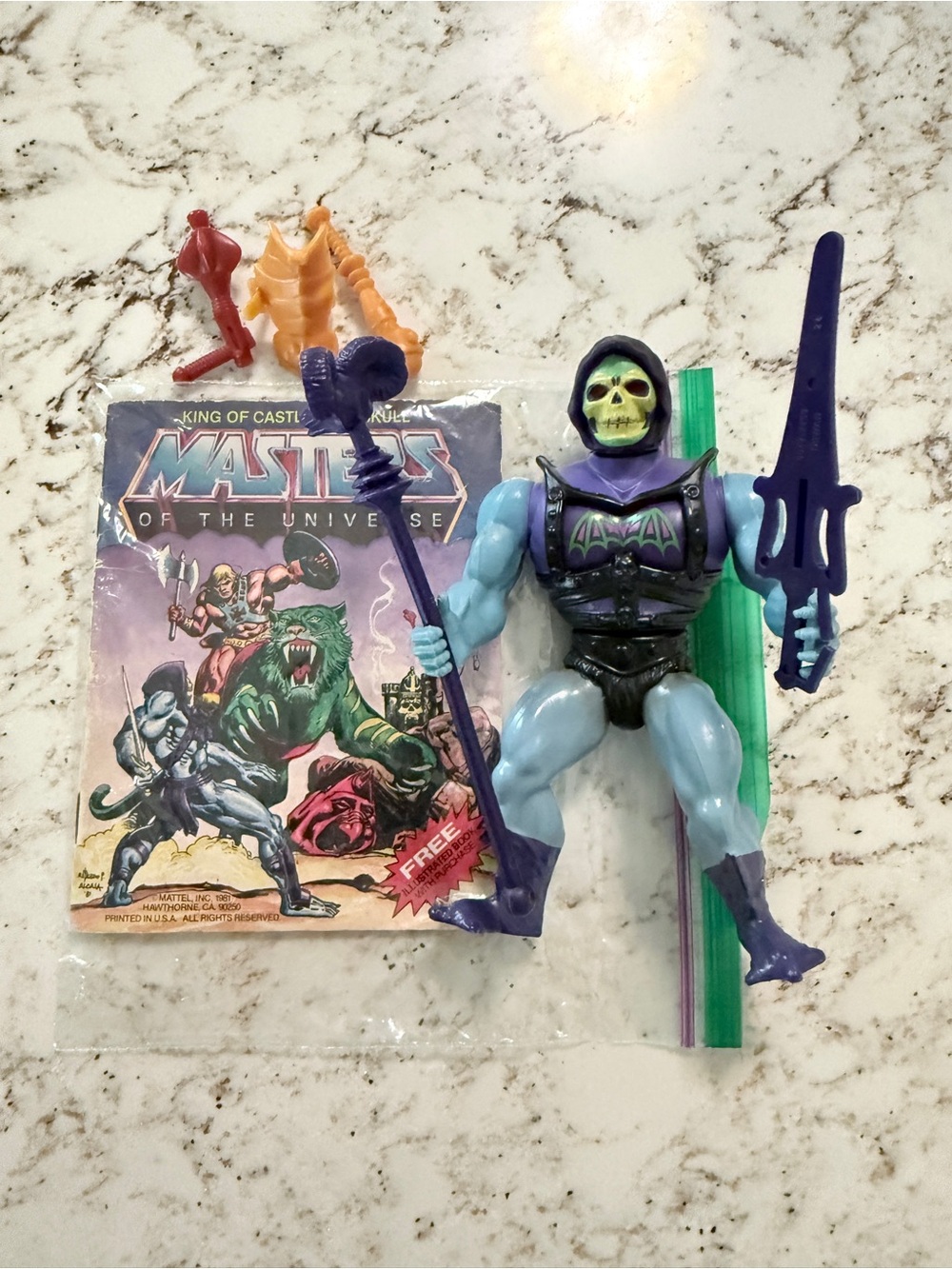 1980’s Masters of the Universe mini Comic, Skeletor, & Battle Gear
